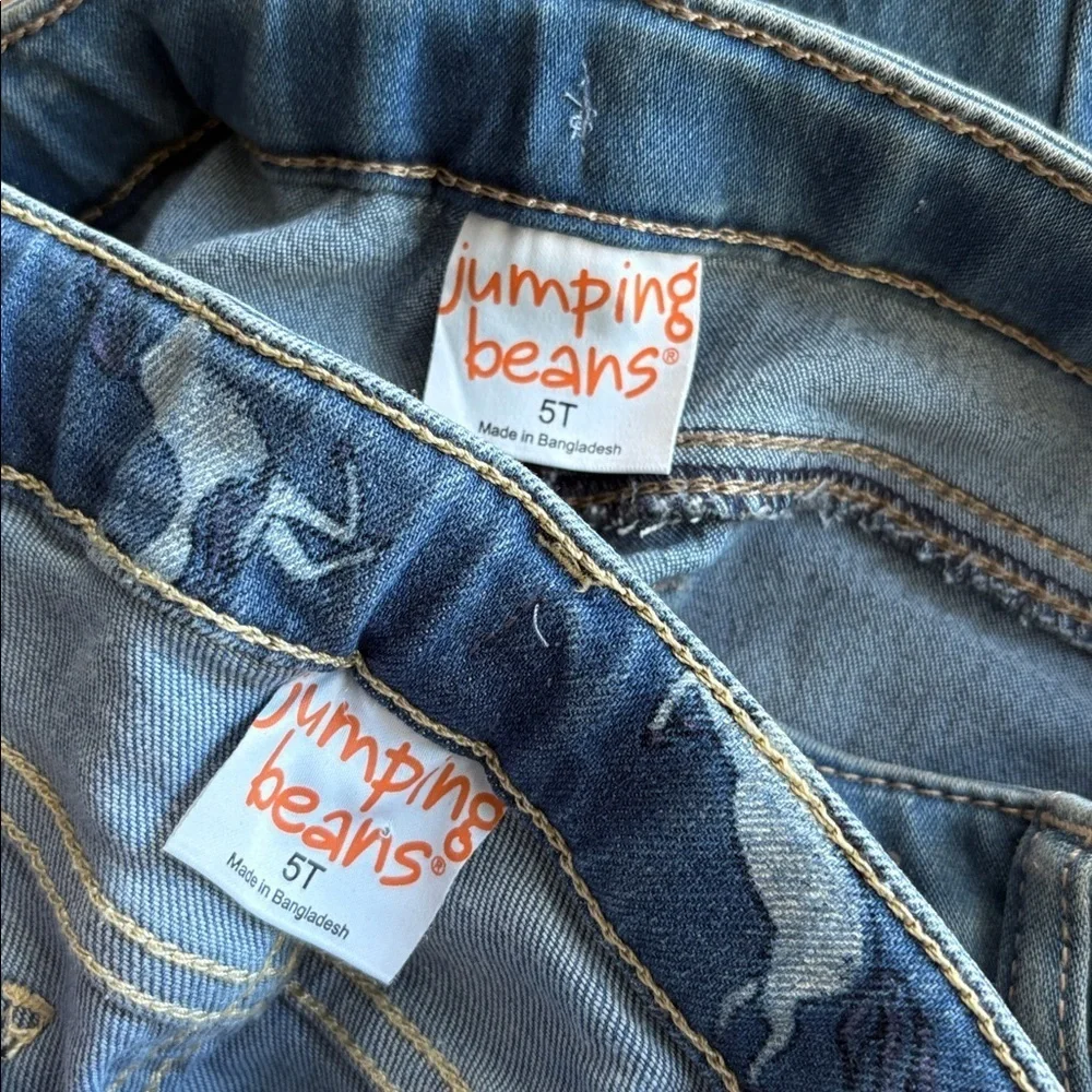 NWOT Jumping Beans Girls Blue Jeans Set 5t